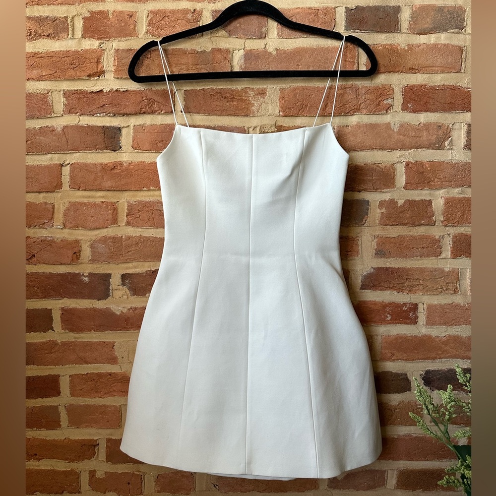 Zara Ivory Bow Mini Dress